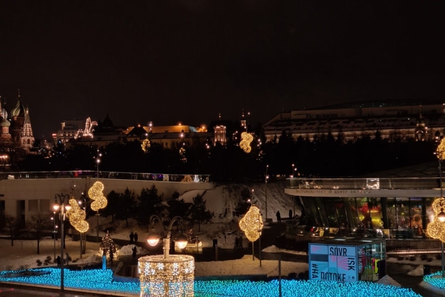 New Year's excursion. Night Moscow. Private guide