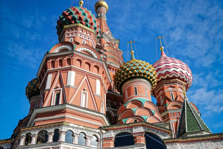 St. Basil's Cathedral (Pokrovsky Cathedral). Sights of Moscow.