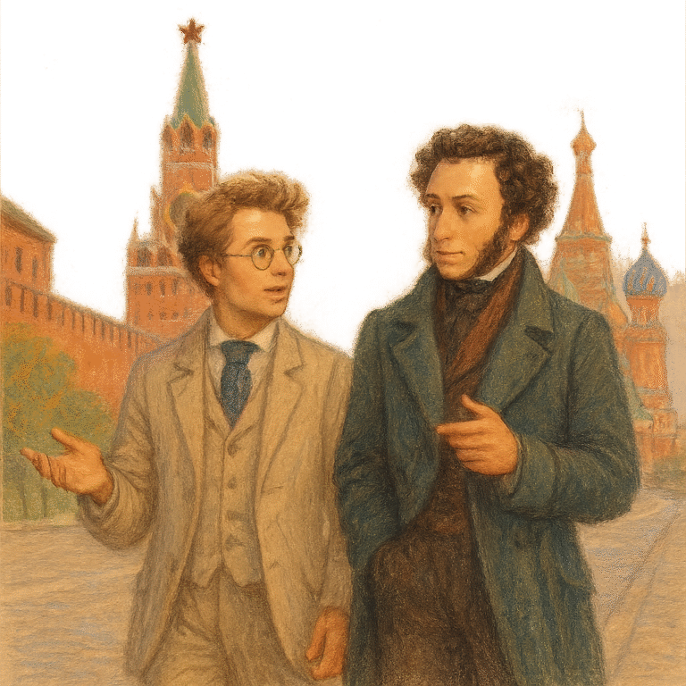 Meeting with Pushkin at the Kremlin: a dispute about cities