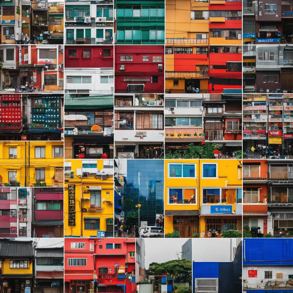 Мозаика из названных городов, созданная ИИ