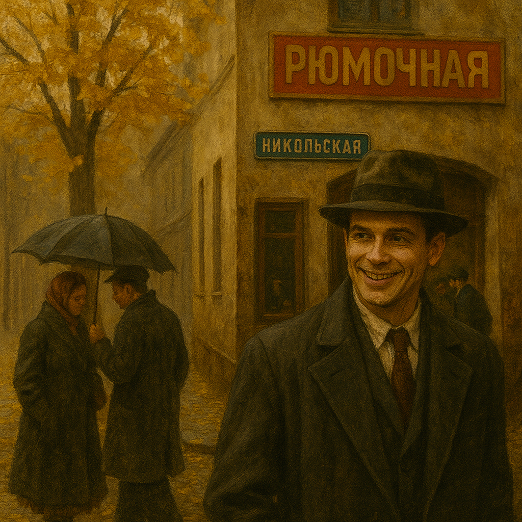 The elusive swindler Semyon among the various characters of the bar