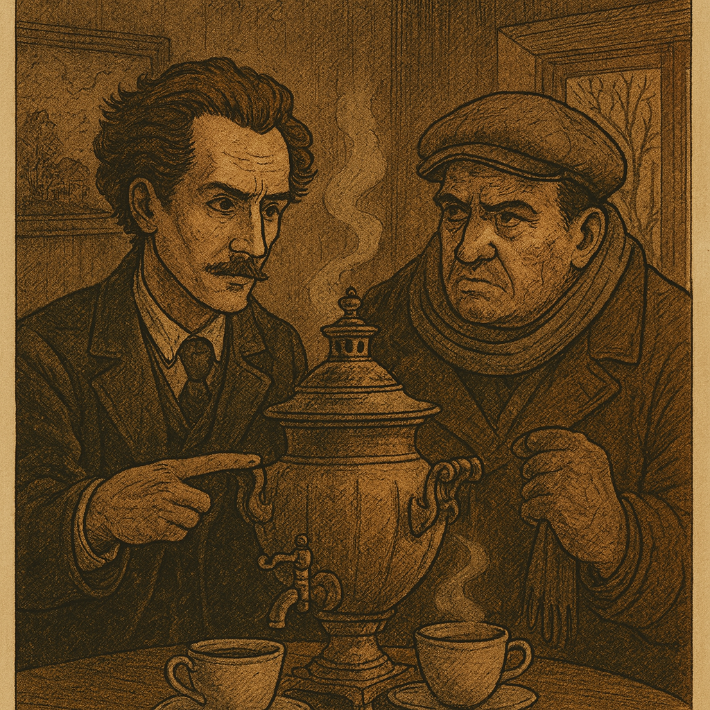 Tea and care in the chilly Moscow fog