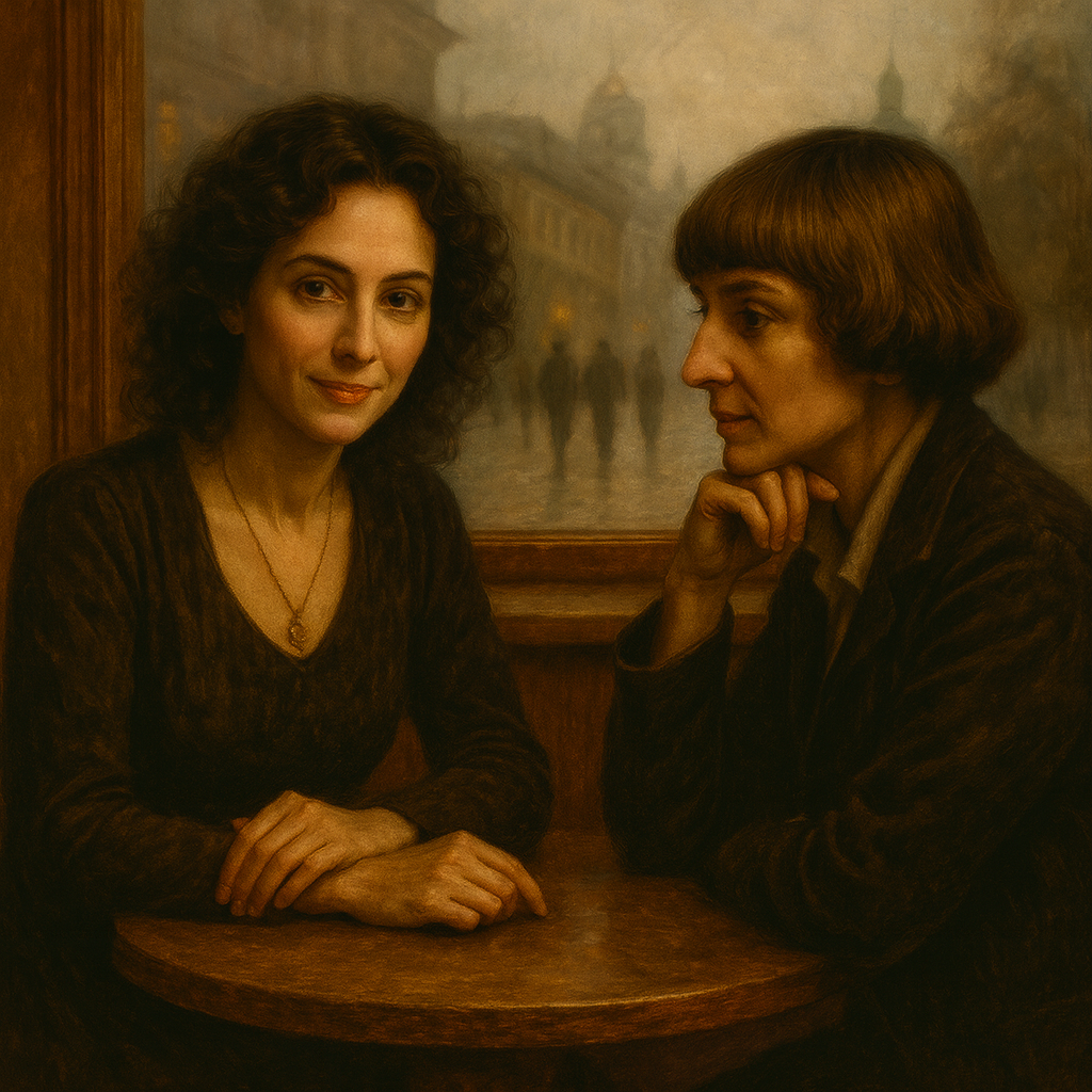 On a cool autumn day, with Moscow shrouded in a light fog, a meeting unlike any other took place in the city's central anti-café. Margarita and Marina Tsvetaeva sat across from each other at a small table in a cozy corner. Silhouettes of passersby flickered outside the windows, and the city noise could be heard, but inside, an atmosphere of solitude and concentration reigned.