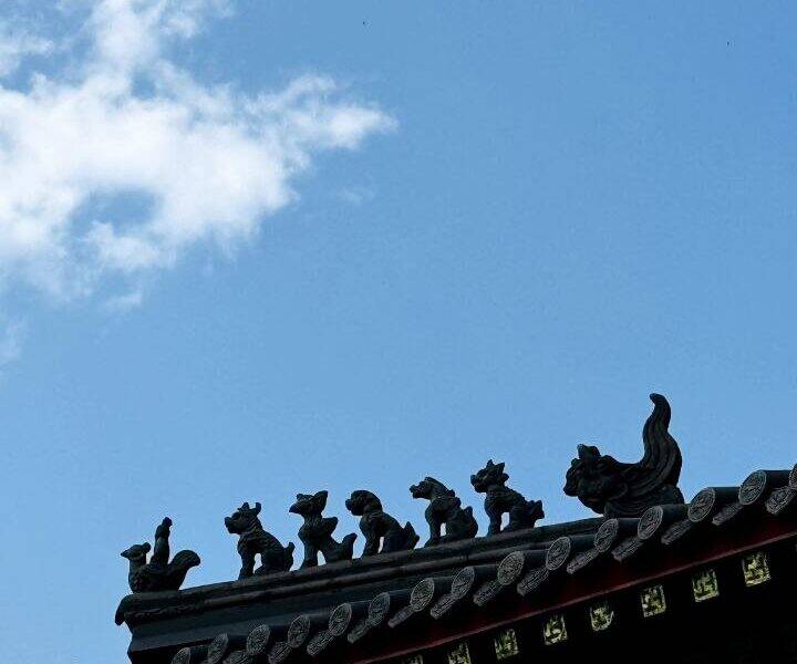 Крыша беседки в китайском парке Хуамин. Экскурсия рядом с ВДНХ