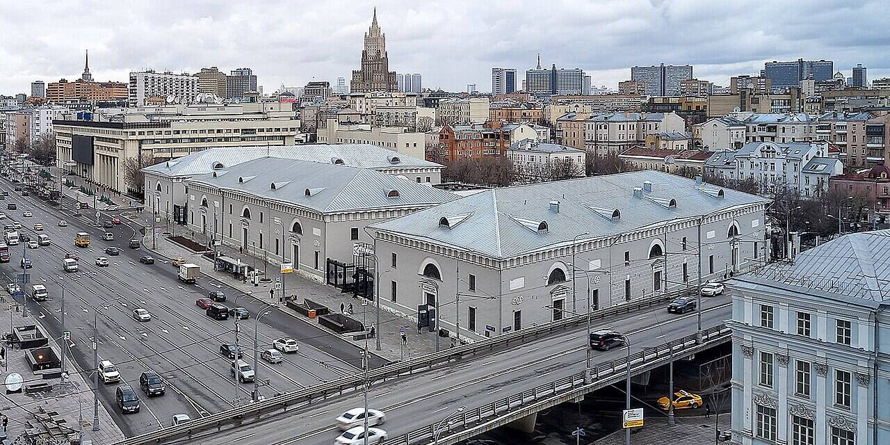 Комплекс Провиантских складов Музея Москвы на Зубовском бульваре, вид сверху
