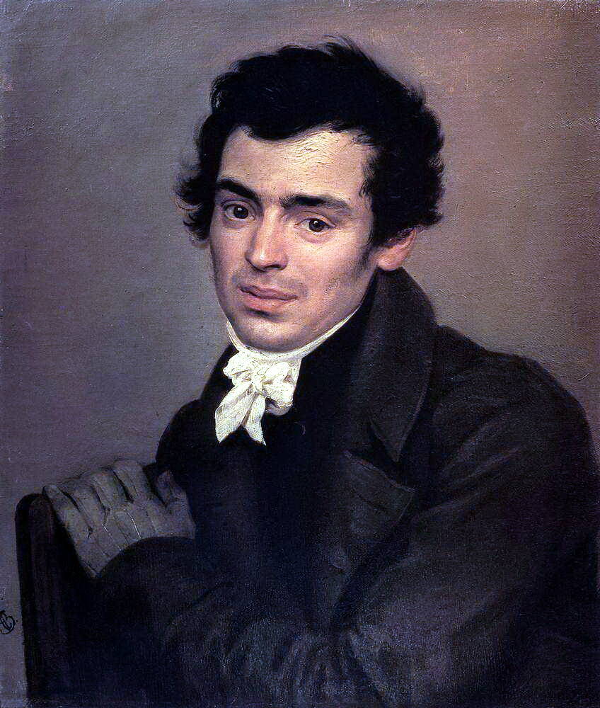 Painted portrait of Konstantin Thon in a dark frock coat and white cravat.