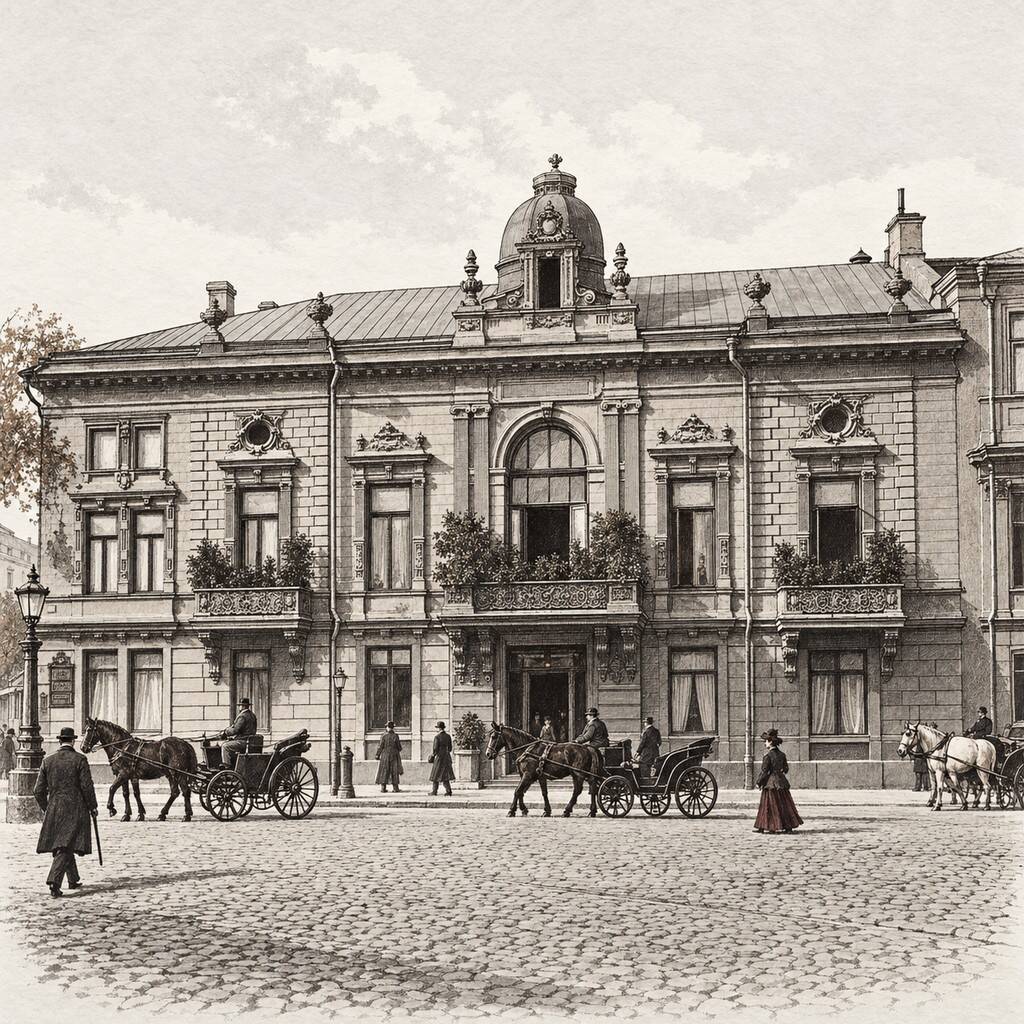 Фасад ресторана «Эрмитаж» на Неглинной улице в начале XX века.