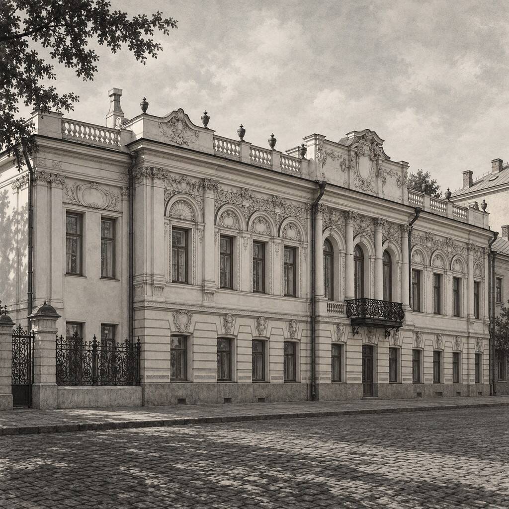 Дом 20 на Пречистенке, где в 1922 году работала московская школа-студия Айседоры Дункан.