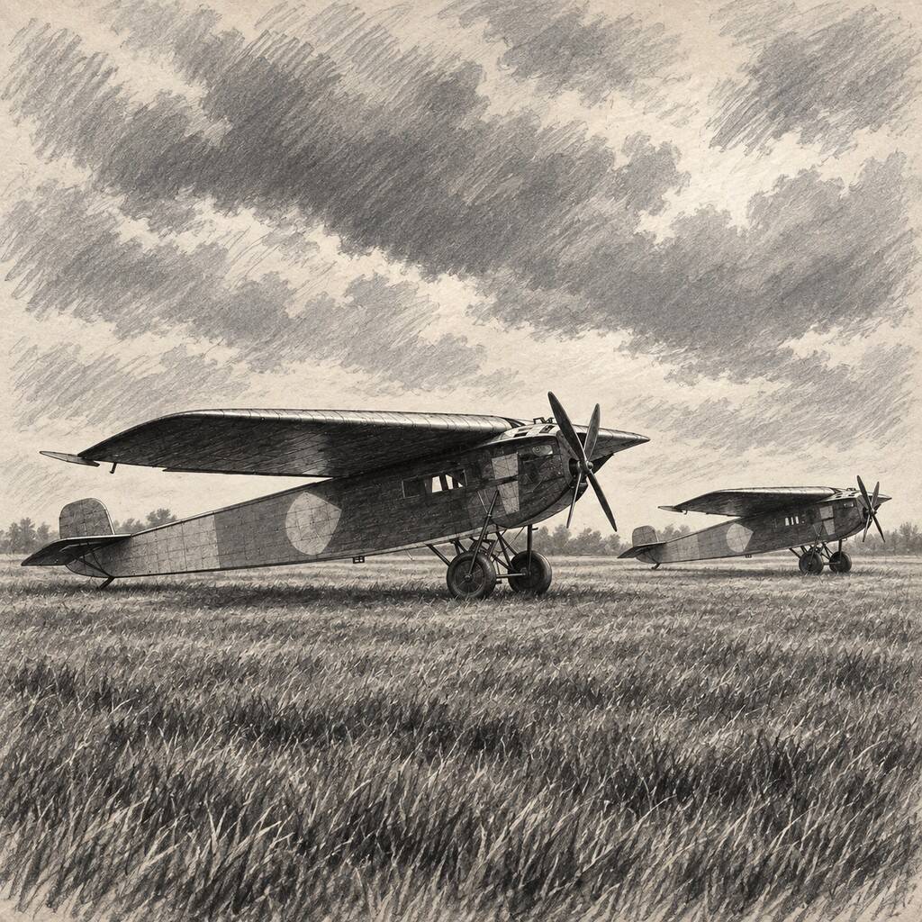 Самолёты Fokker F.III RR1 и RR3 компании Deruluft на снимке, опубликованном в мае 1922 года; самолётом того же типа Дункан и Есенин вылетели из Москвы 10 мая.